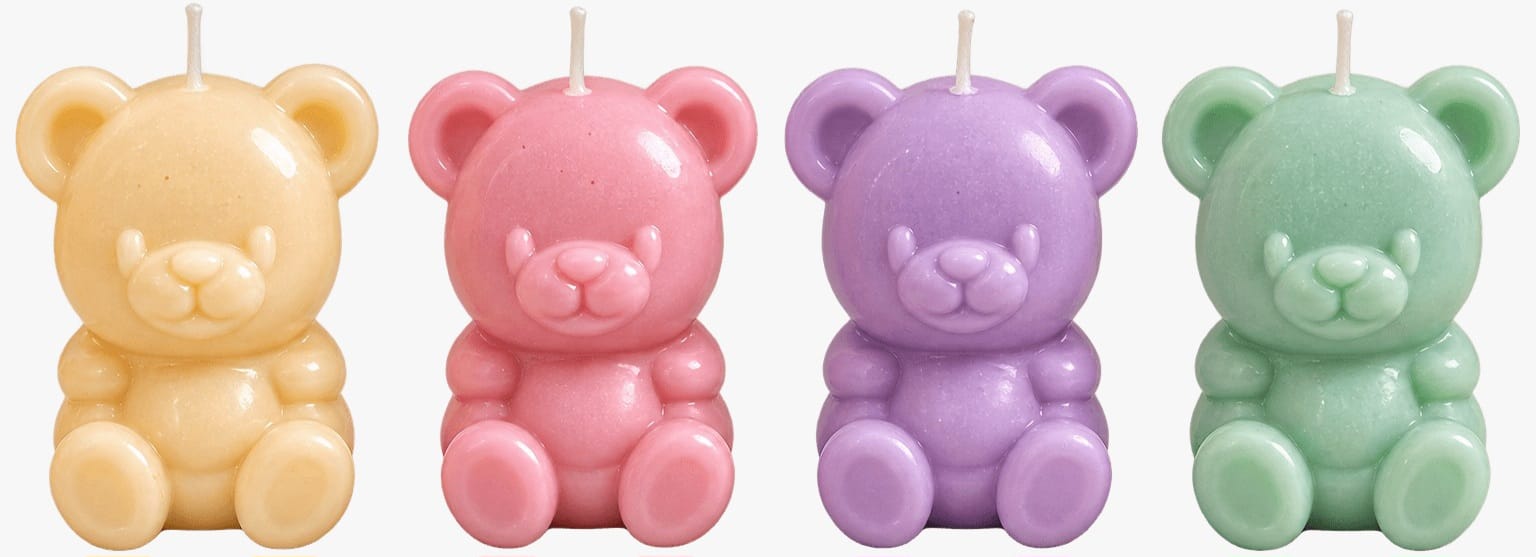 GLOWRA Teddy Love Candles gift set